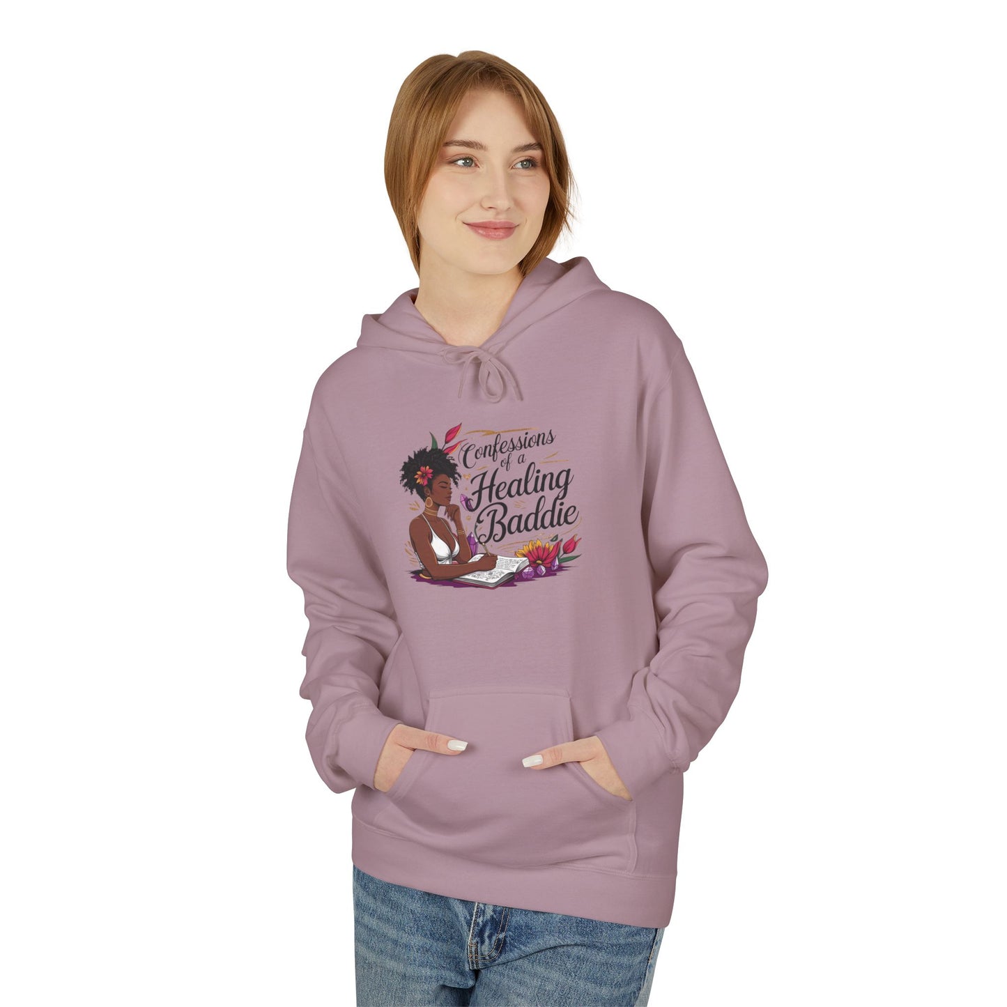 Confessions of a Healing Baddie Fleece Hoodie