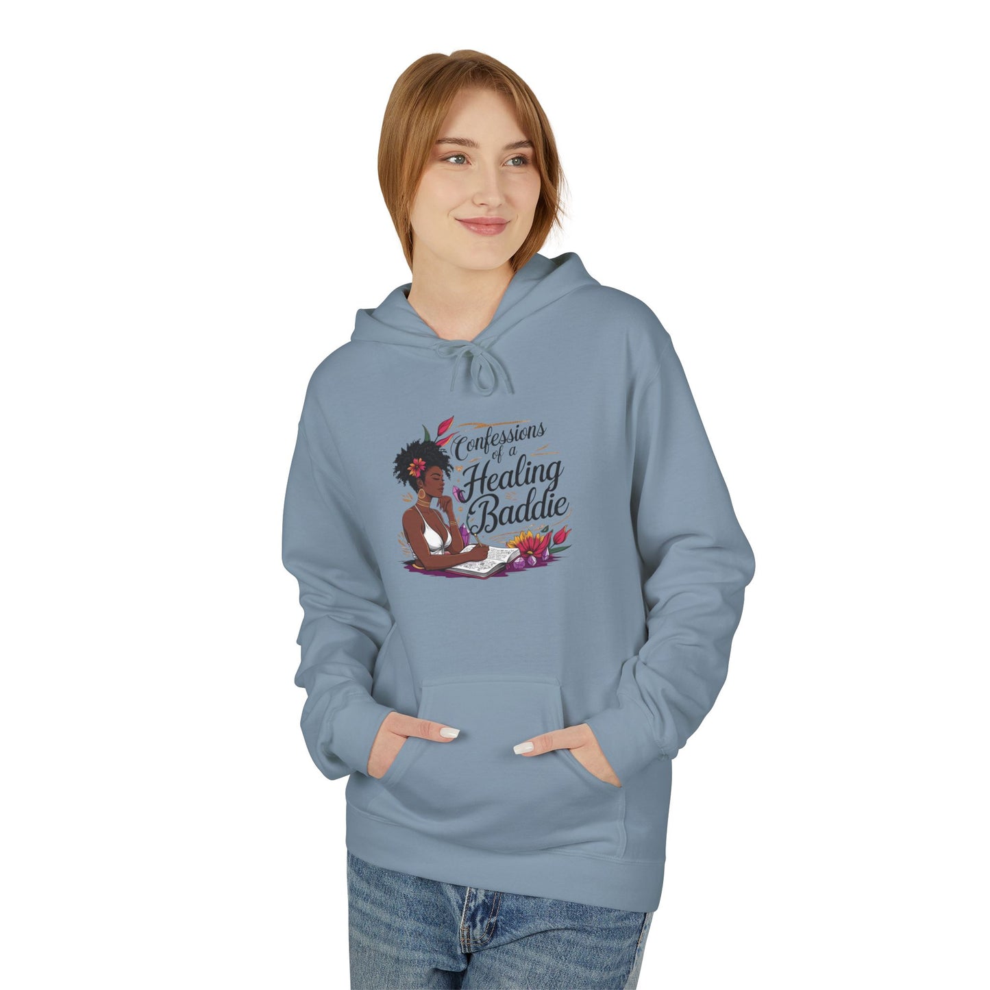 Confessions of a Healing Baddie Fleece Hoodie