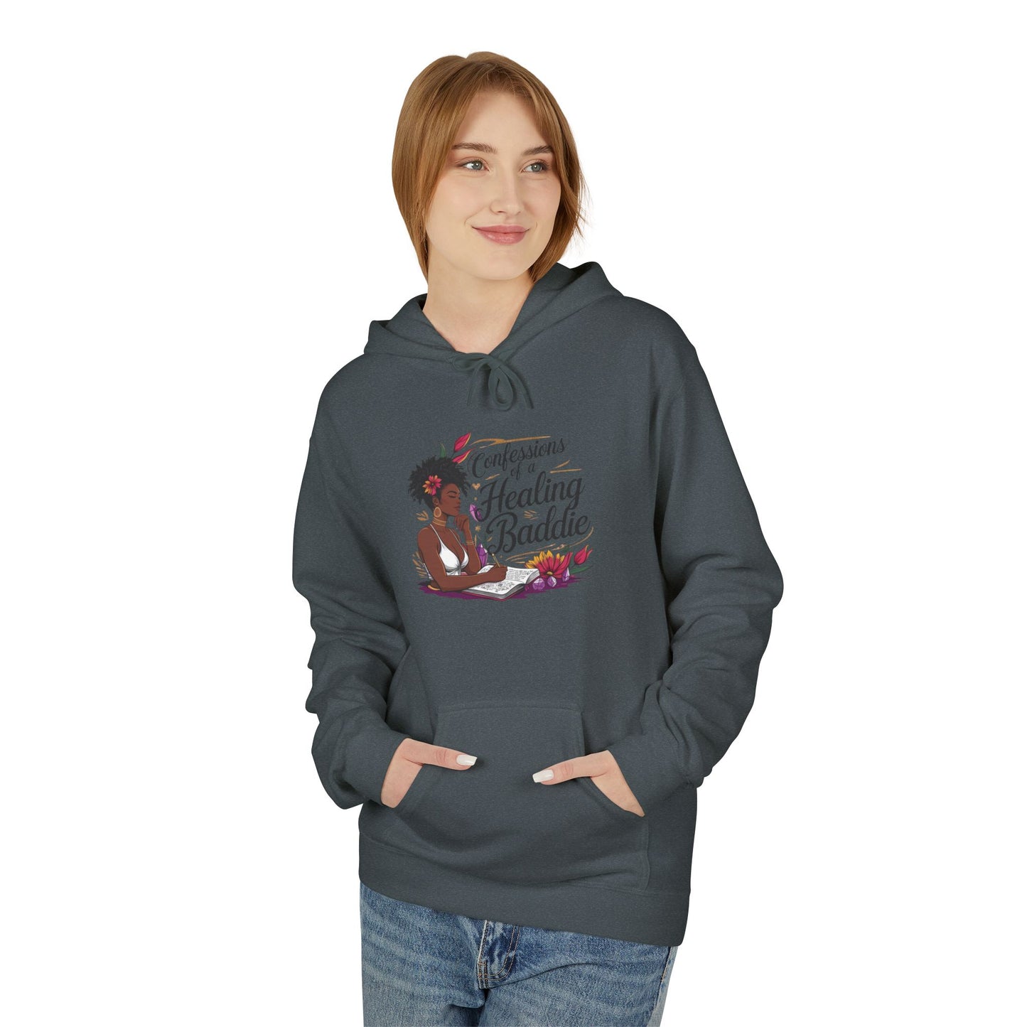 Confessions of a Healing Baddie Fleece Hoodie