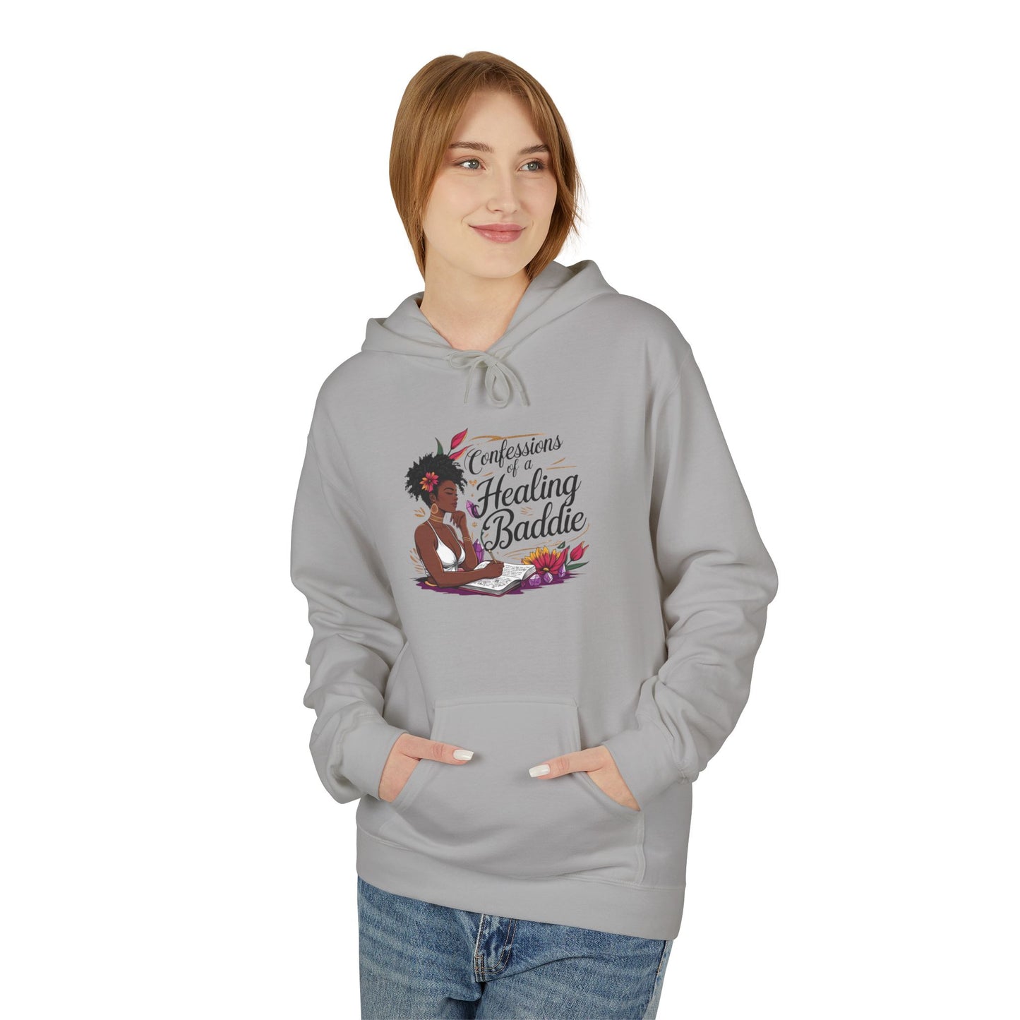 Confessions of a Healing Baddie Fleece Hoodie